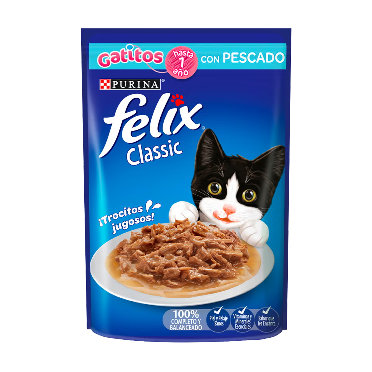 comida para gato felix gatitos sabor pescado