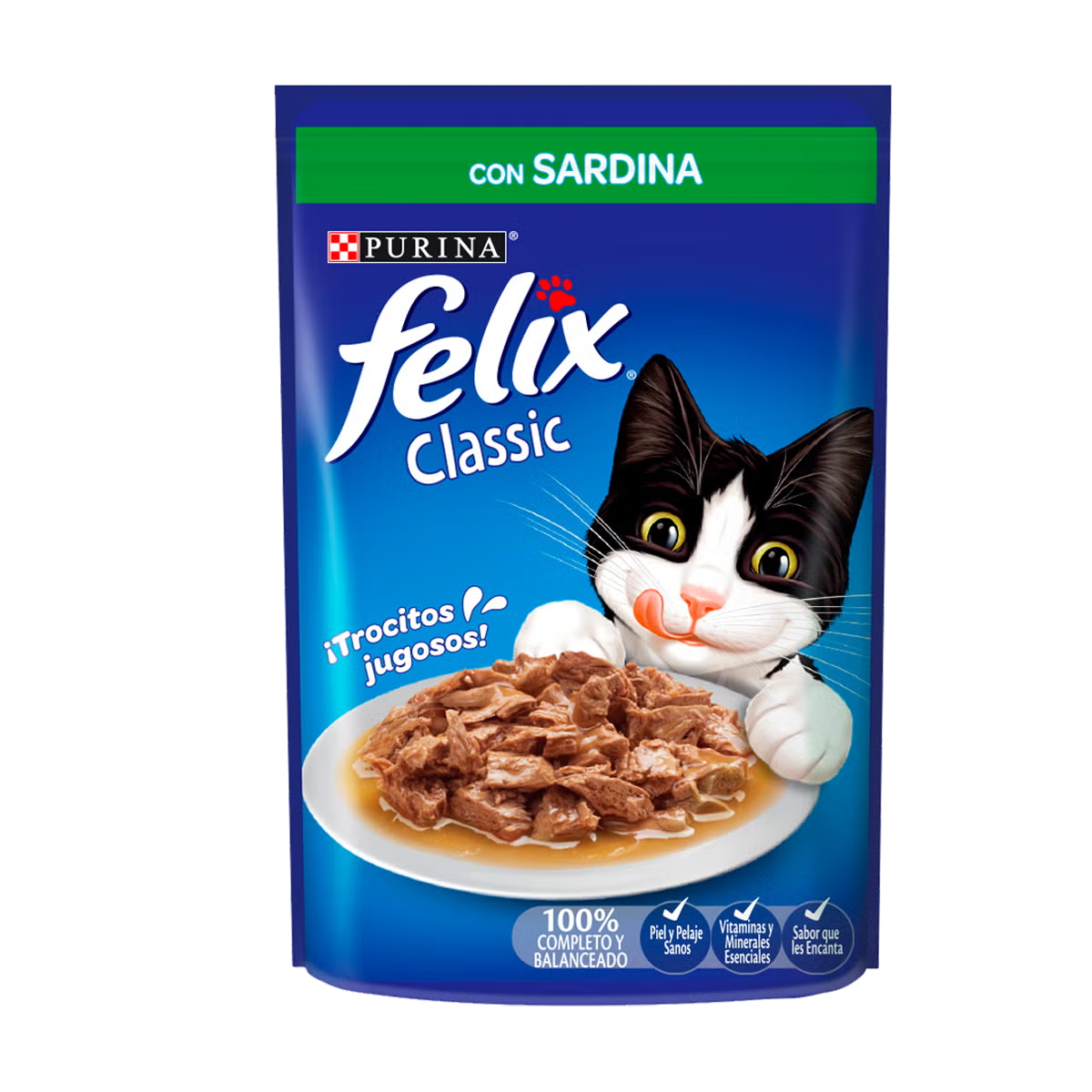 comida para gato felix classic sabor sardina