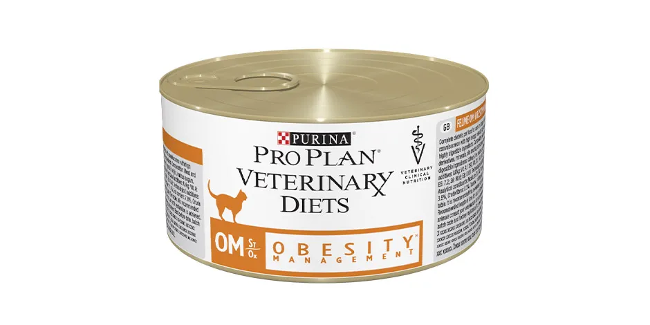 Lata de PRO PLAN® control de obesidad. Un gato diabético podría pasar primero por esta condición: prevenilo.